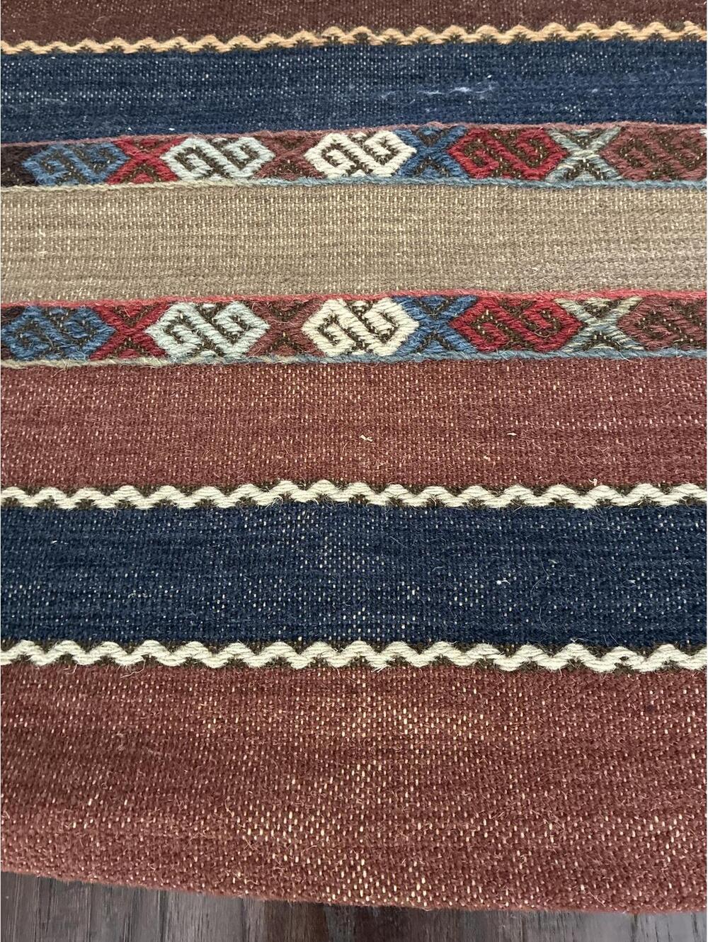 Pottery Barn Lodge Kilim Table Runner Wool Cotton Southwestern 18x108 - Picture 2 of 5